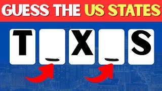 50 Guess the US States Without Vowels | US States Quiz | Quiz Cable