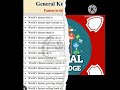 general knowledge #fastestinworld#GK#knowledge