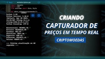 Como pegar cotação de qualquer criptomoeda em tempo real com python Android/IOS/PC