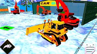 Snow Offroad Construction Excavator - 4K Video - Android GamePlay 2022 screenshot 5