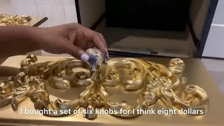 $25 WALMART IDEA FOR THE Bedroom! GOLD NIGHTSTAND DIY