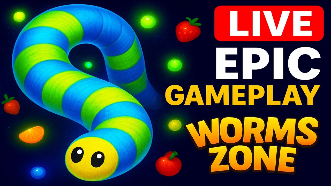 “Worms Zone Gameplay – Become the Biggest Worm!” Live 