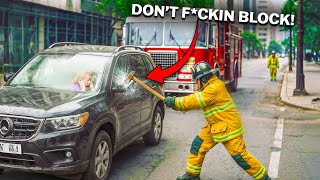 When Stupid Idiots Block Firefighters