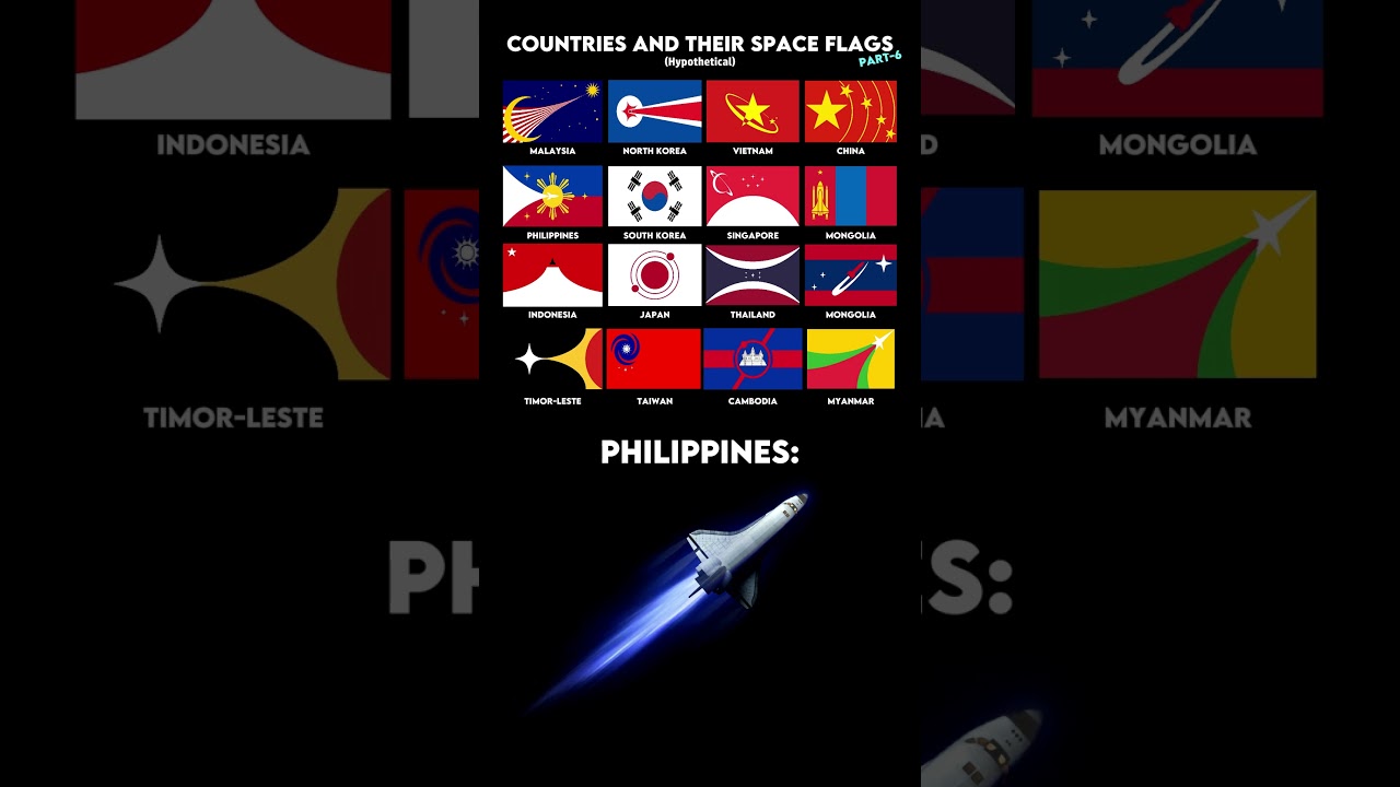 Countries And Their Space Flags Part-6 (Asean + East Asia)