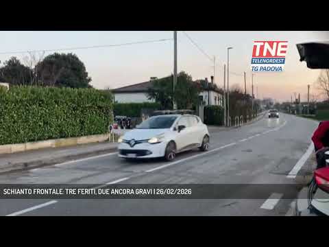 Video SCHIANTO FRONTALE: TRE FERITI, DUE ANCORA GRAVI | 26/02/2026