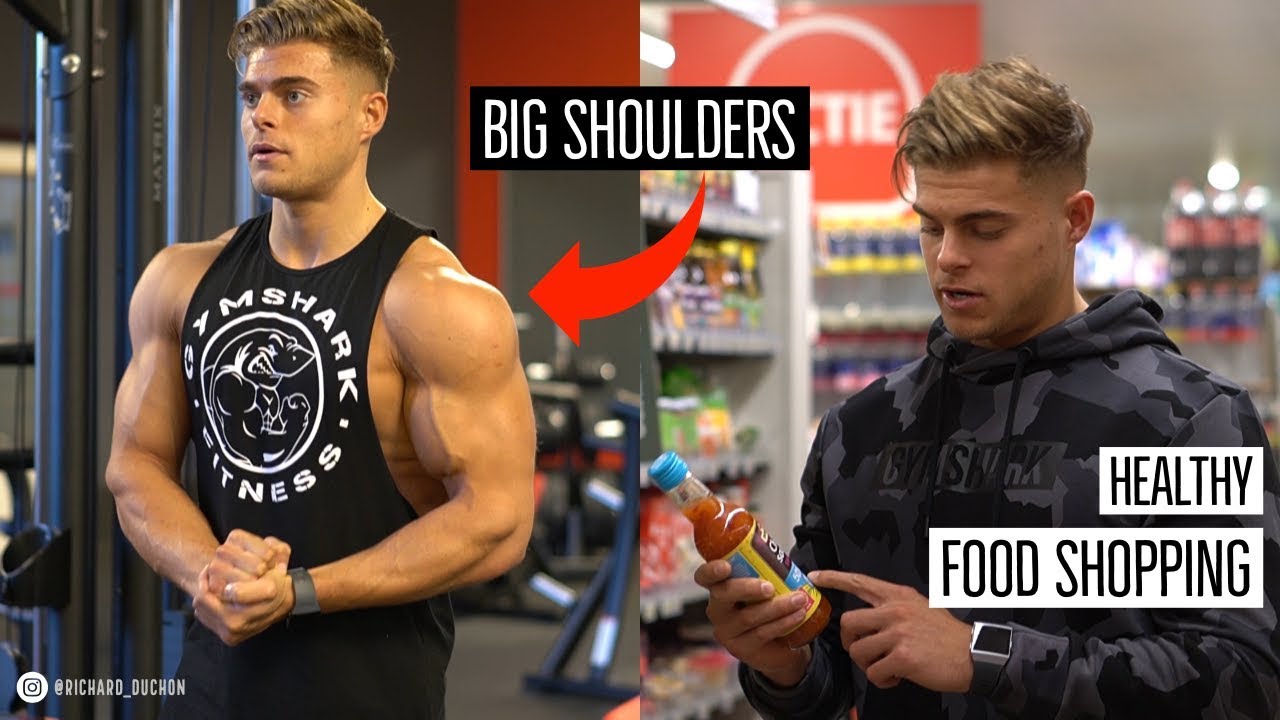 HEALTHY FOOD SHOPPING FOR FAT LOSS | BIG SHOULDER WORKOUT