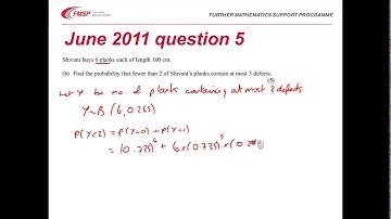 FMSP Revision: Edexcel S2 June 2011 qn5 - Poisson Distribution and Approximation