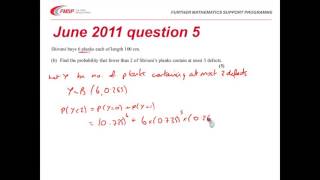 FMSP Revision: Edexcel S2 June 2011 qn5 - Poisson Distribution and Approximation