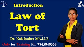 Law of tort | தீங்கியல் சட்டம் | Introduction | Tamil | Dr.A.C.Nakshathra |