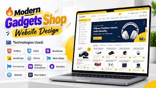 🔥 Modern Gadgets Shop Website Design | eCommerce Website HTML CSS JavaScript