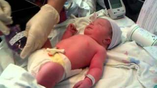 Baby Hayden in his first hour