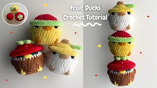 Crochet Ducks in Fruit Hats 🍉 | Quick & Easy 3-in-1 Amigurumi Tutorial
