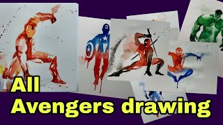 All Avengers drawing....don't miss.... #avengersdrawing #avengers screenshot 5