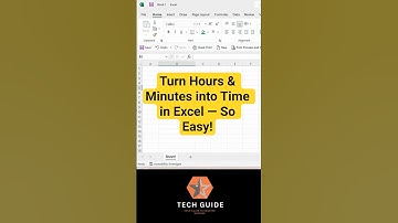 Turn Hours & Minutes into Time in Excel — So Easy! Time function in excel #techguide #excelshorts