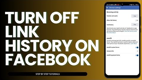 How To Turn Off Link History On Facebook