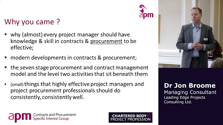 APM Guide to Contracts and Procurement, Overview b...