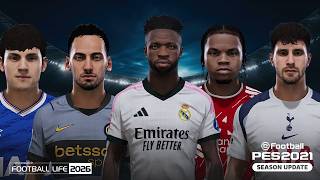 PES 2021 Facepack 2026 sider Update | Football Life 26 & PES 2021