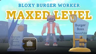 GET LEVEL 50 IN LESS THAN A WEEK | Bloxburg Fast Food Worker Maxed Level Guide.