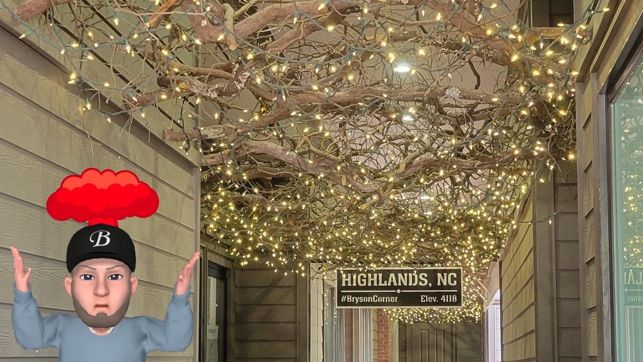 small downtown in highlands north Carolina.