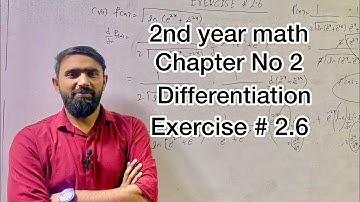 2nd year math|Derivetive of I.T.F|Exercise # 2.6|