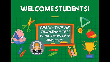 THE DERIVATIVE OF TRIGONOMETRIC FUNCTIONS (Part 3)