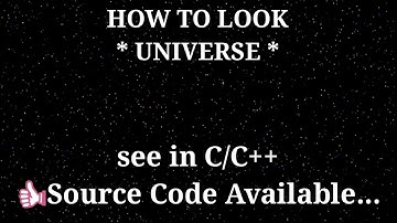 Universe Program in C Language with Source Code। Mr Lokhande | Ankush Lokhande