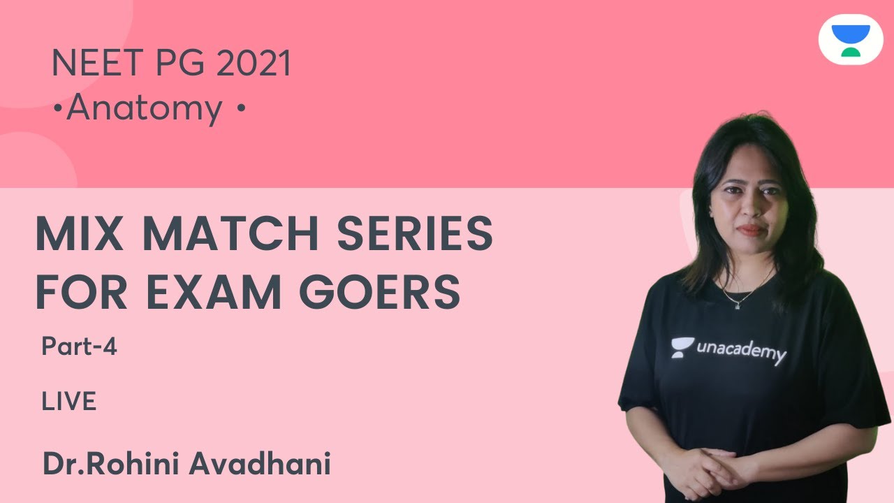 MIx Match Series For Exam Goers | P4| NEETPG'21 | Anatomy | Let's Crack NEET PG | Dr.Rohini Avadhani