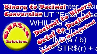 Celebrity #QBASIC || Conversion || Binary To Decimal || Decimal To Binary || Octal To Decimal || Hexadecimal Profile