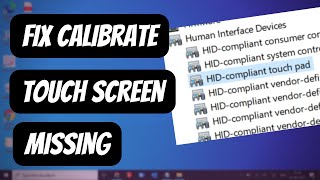 Fix Calibrate Touch Screen Missing in Windows 11/10 Wealth