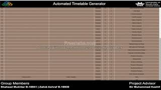 DEMO of - automatic timetable generator (B-16941 , B-16930)