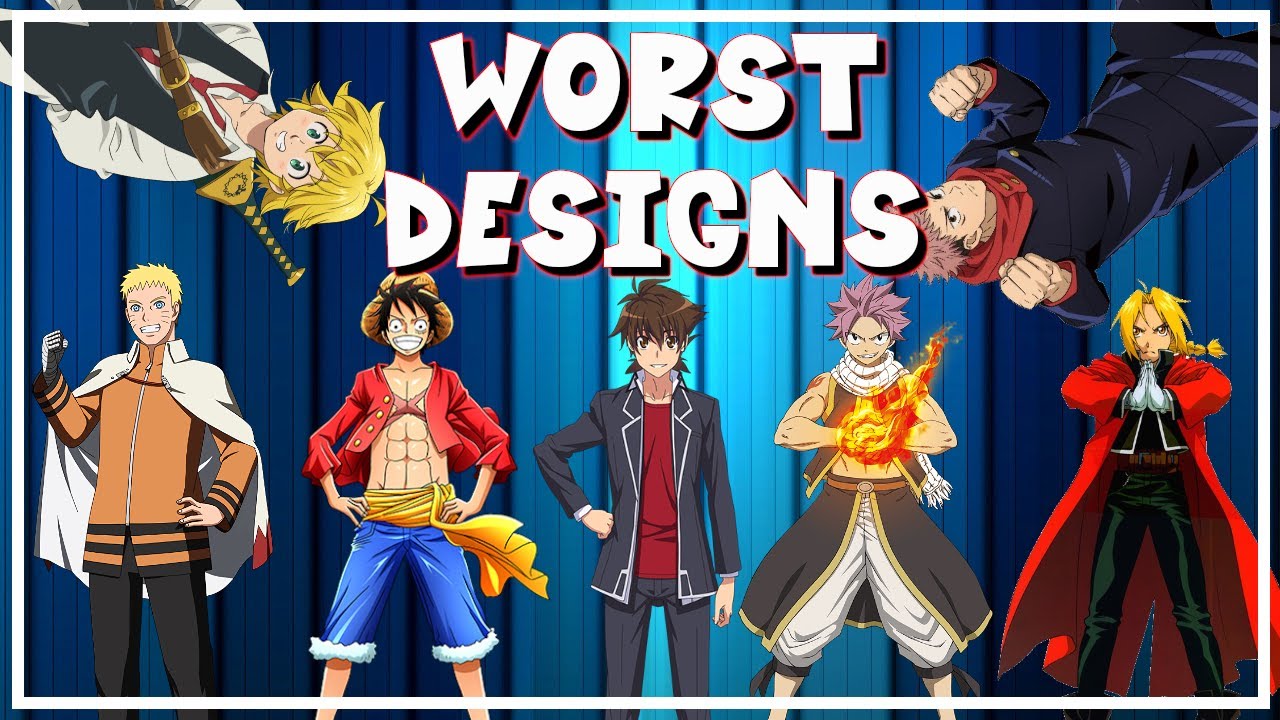 Rating the WORST shōnen anime protagonist designs.