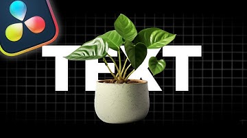 How To Add TEXT Behind OBJECTS In Davinci Resolve - In Under 1 Minute