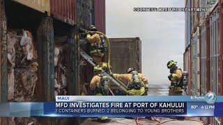 Fire extinguished for two shipping containers at Port of Kahului