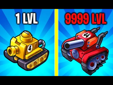 STRONGEST TANK EVOLUTION! Max Level Power & Speed! All 60 Tanks Unlocked in Huuuge Little Tanks!