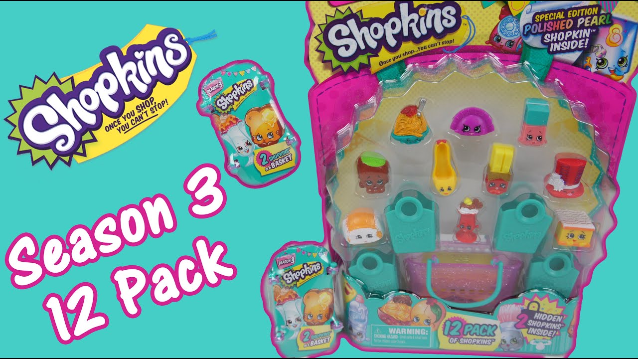Shopkins Season 3 Blind Baskets and 12 Pack Opening + Basket Comparison!