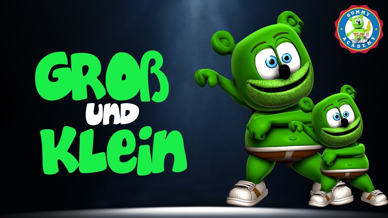 Learn BIG and LITTLE in German * GROß und KLEIN mit Gummibär * Kids ...
