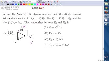 GATE 2007 ECE Relation between Vo1 and Vo2 of OP-AMP with diode in feedback