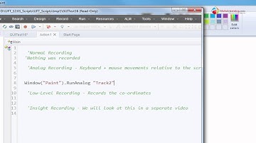 UFT 12.01 | QTP | Recording Types - Normal, Analog and Low Level