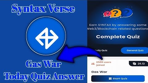 Syntax Verse General Gas War today quiz answer| Syntax Verse Today Gas War Quiz answer