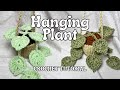 Hanging Plant Crochet Tutorial Teardrop Leaf Pattern With Hanging Basket And Soil