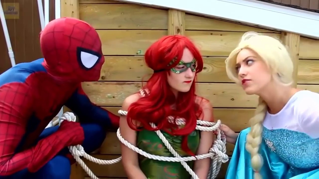 Frozen Elsa & Spiderman , having hard times - YouTube