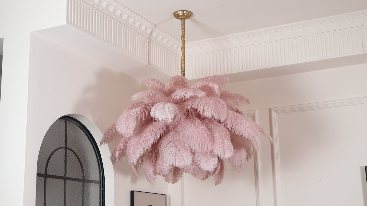 Ostrich Feather Chandelier