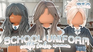 SCHOOL GIRL UNIFORM OUTFIT PT.2! BERRY AVENUE CODES, BLOXBURG CODES & BROOKHAVEN #roblox #roleplay