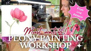 Peony Live Painting Workshop