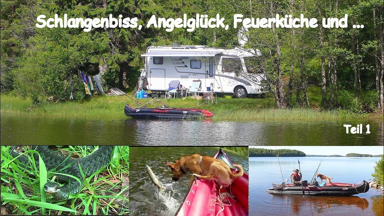 Mit dem Wohnmobil in Schweden: Schlangenbiss, Angelglück, Feuerküche und ...