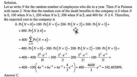 Exam P exercise for July 29, 2020