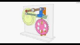 Interrupted rotation of gear-rack drive