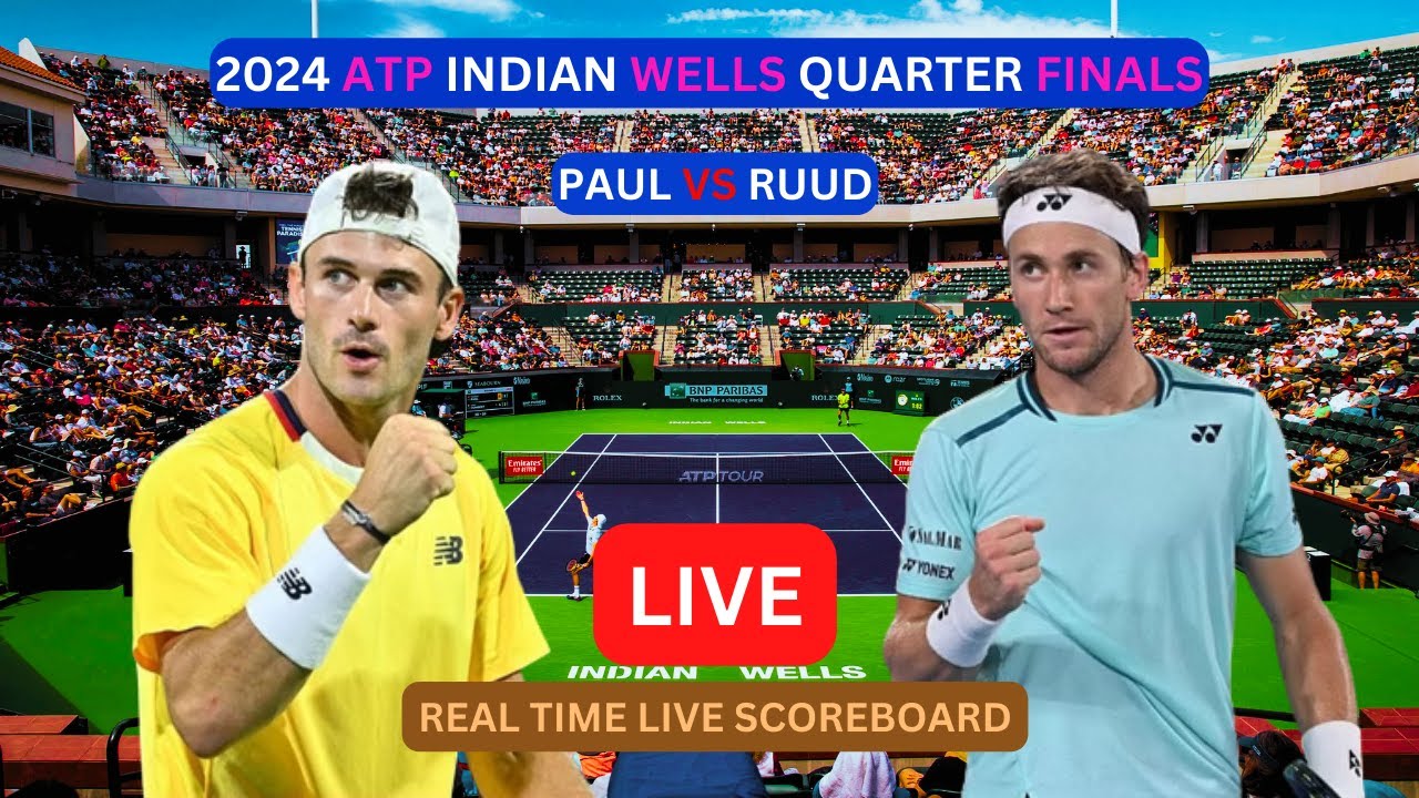 Tommy Paul Vs Casper Ruud LIVE Score UPDATE Today Tennis Match 2024 ATP