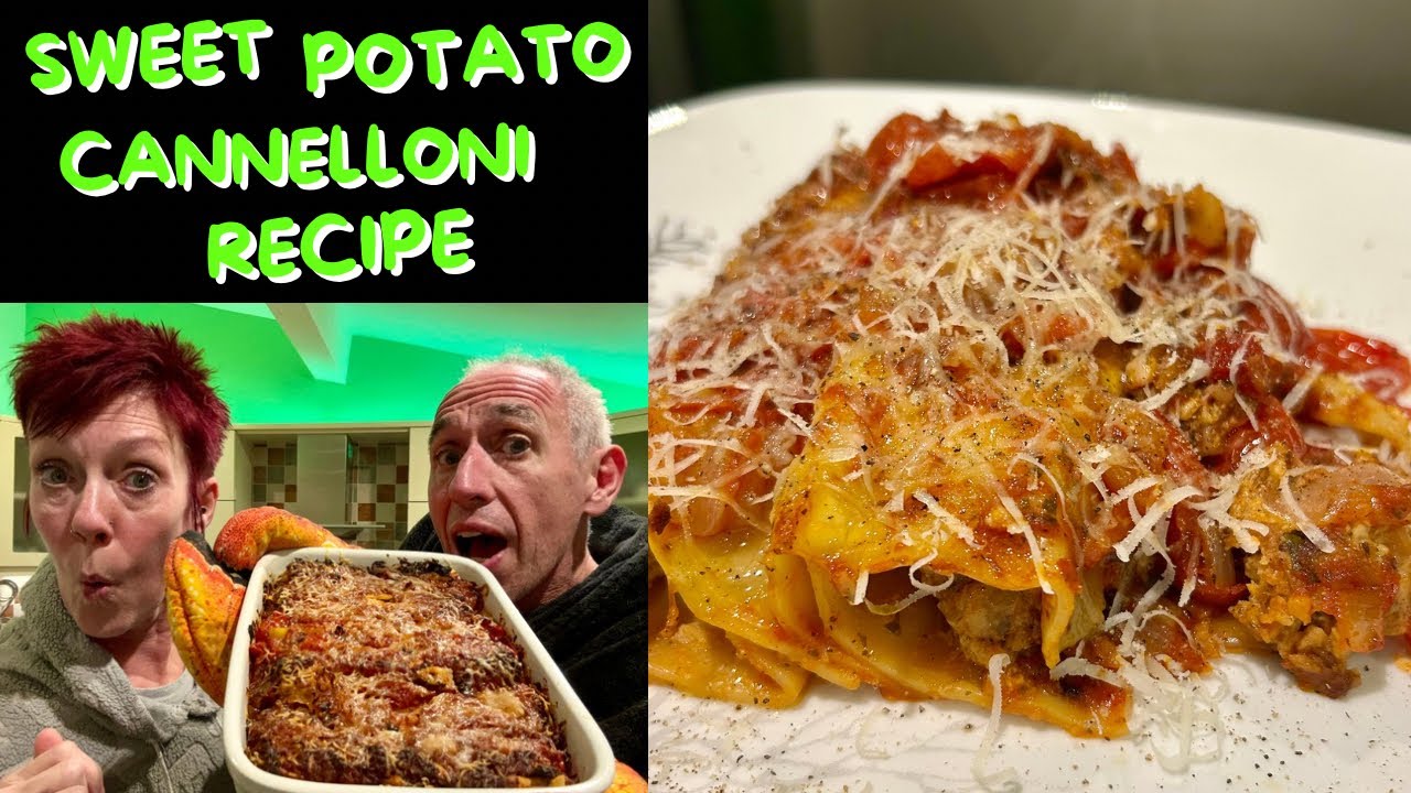 Vegetarian Cannelloni Recipe Sweet Potato & Ricotta with Roasted Red Pepper Sauce | Easy Peasy 