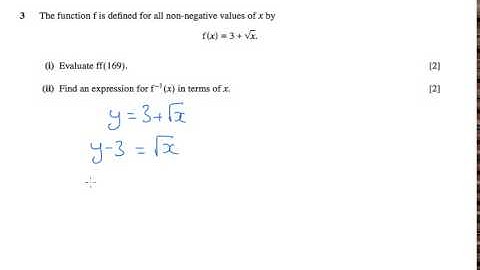 C3 2007 June q3ii - A2 Maths - Functions Questions